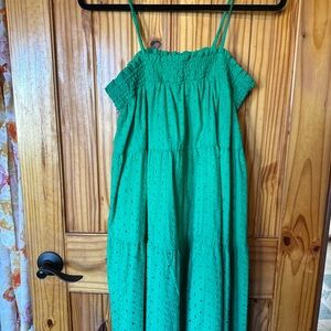 Green Eyelet Sundress